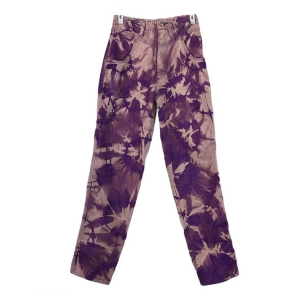 Vintage Wrangler Purple Tie Dye High Rise Jeans - Picture 1 of 8